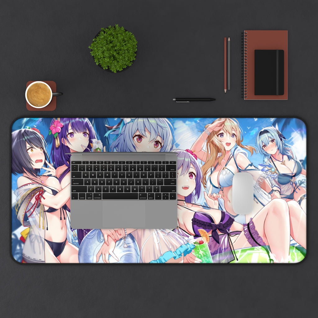 Genshin Impact Bikini Gang Desk Mat - Non Slip Mousepad