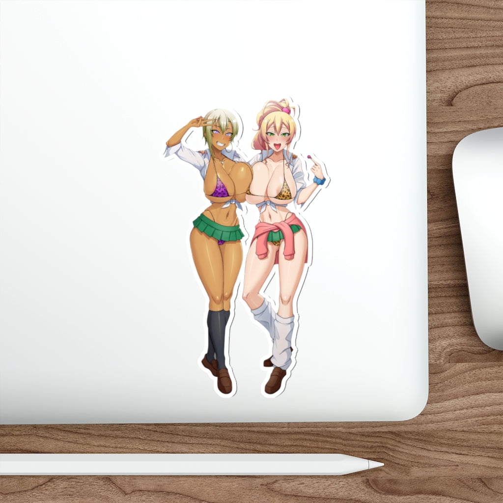 Thick Bikini Yame Yukana and Honjou Ranko My First Girlfriend Is a Gal Waterproof Sticker - Ecchi Vinyl Decal