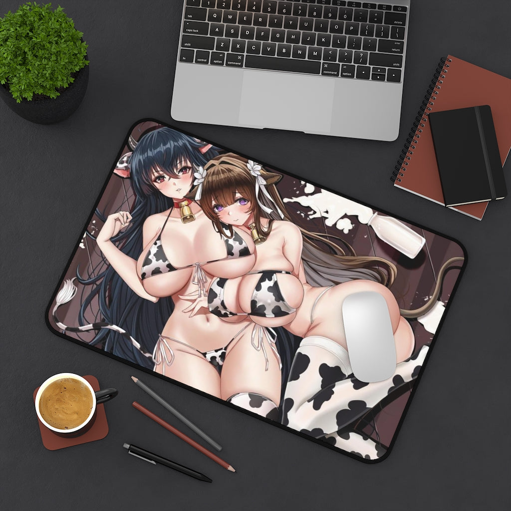 Azur Lane Cow Girls Mousepad - Large Desk Mat - Ecchi Mouse Pad - MTG Playmat