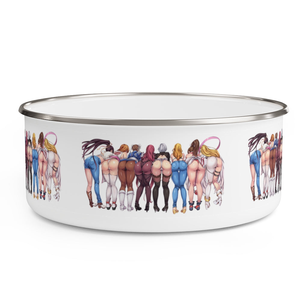 Anime Butts and Video Game Asses Enamel Bowl