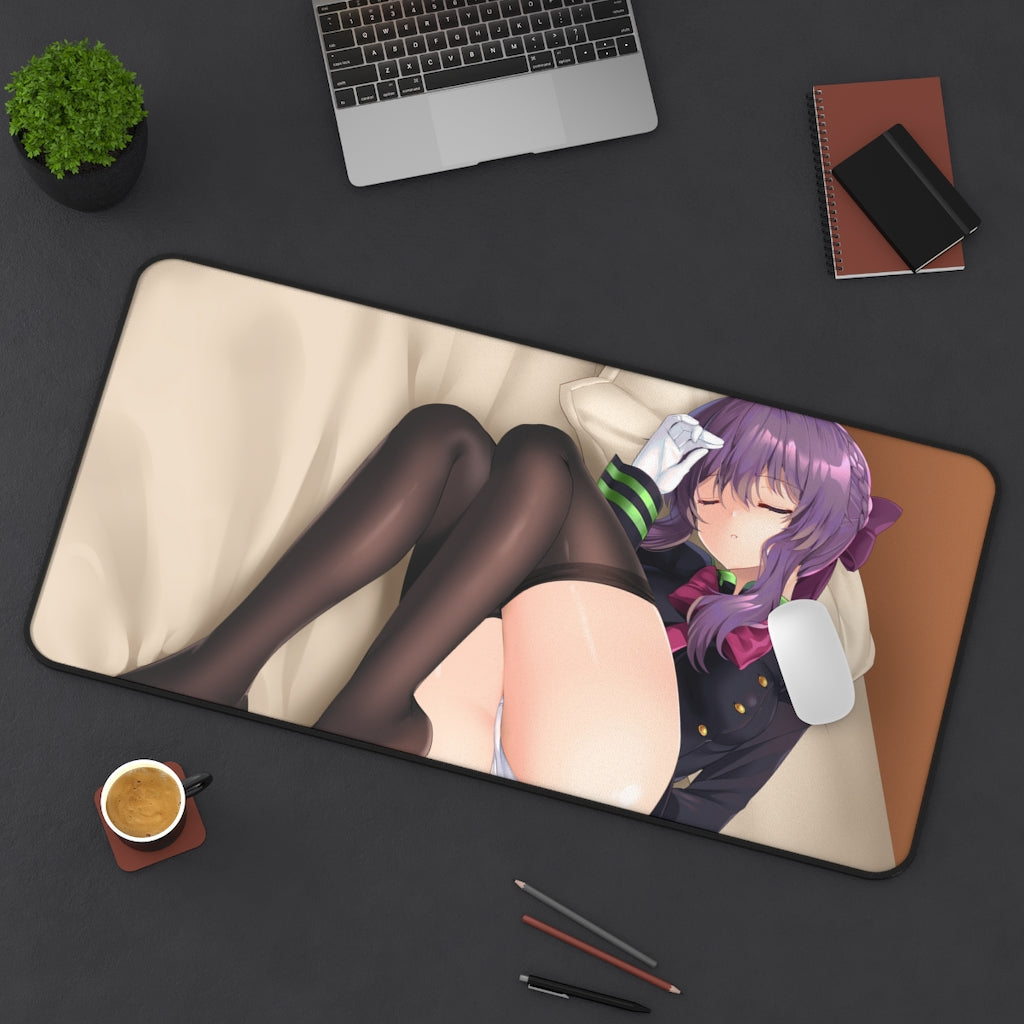 Seraph of The End Sexy Mousepad - Cute Butt Hiragi Shinoa Desk Mat - Ecchi Manga Playmat