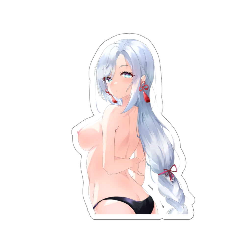 Topless Shenhe Genshin Impact Waterproof Sticker - Ecchi Vinyl Decal