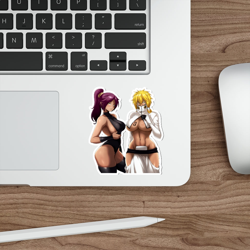 Big Boobs Yoruichi and Harribel Bleach Waterproof Sticker - Ecchi Vinyl Decal