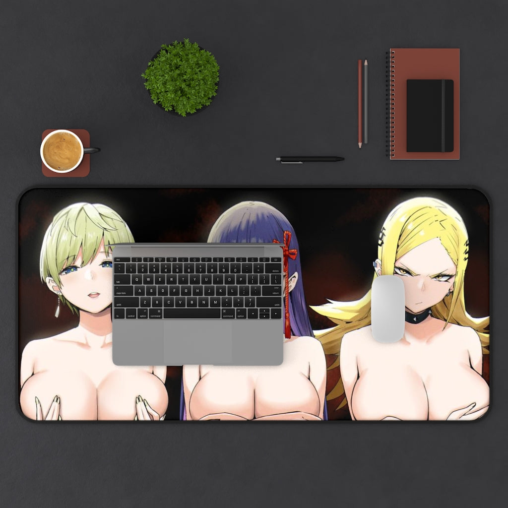 Demon Slave Big Tits Waifus Desk Mat - Non Slip Mousepad