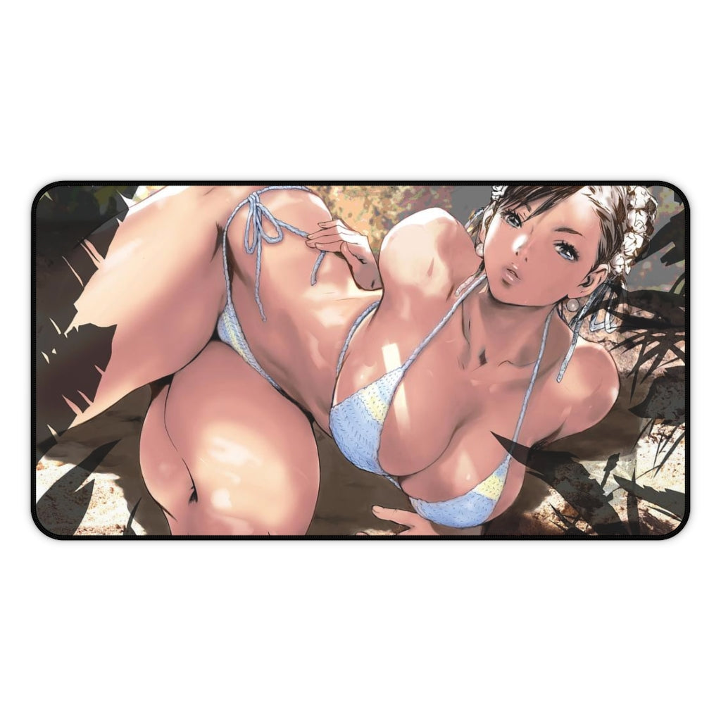 Bikini Chun Li Desk Mat - Large Ecchi Mousepad - MTG Playmat