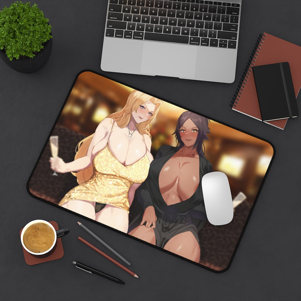 Yoruichi and Rangiku Bleach Anime Busty Waifus Mousepad - Gaming Playmat