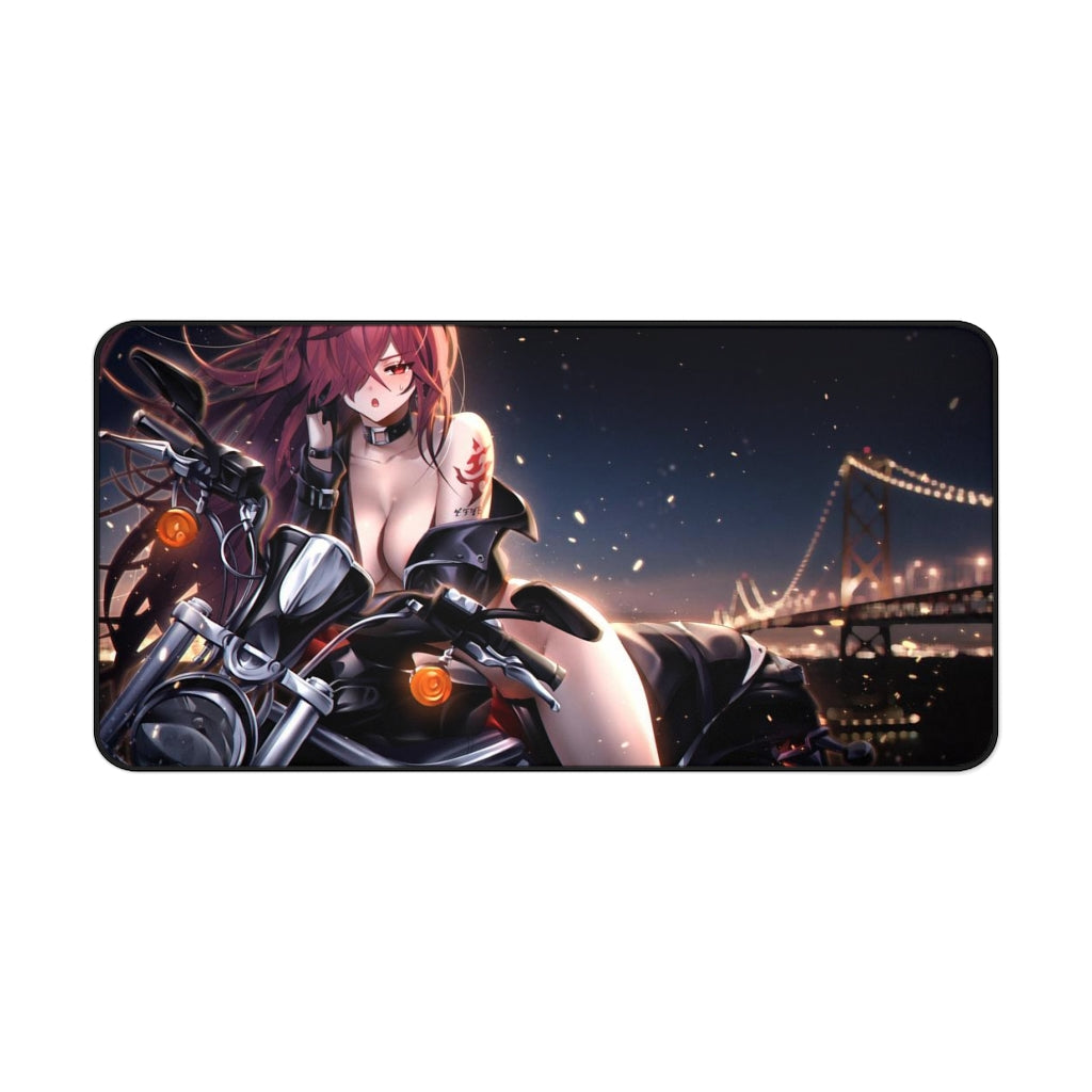 Elsword Sexy Mousepad - Biker Elesis Desk Mat - Ecchi Playmat