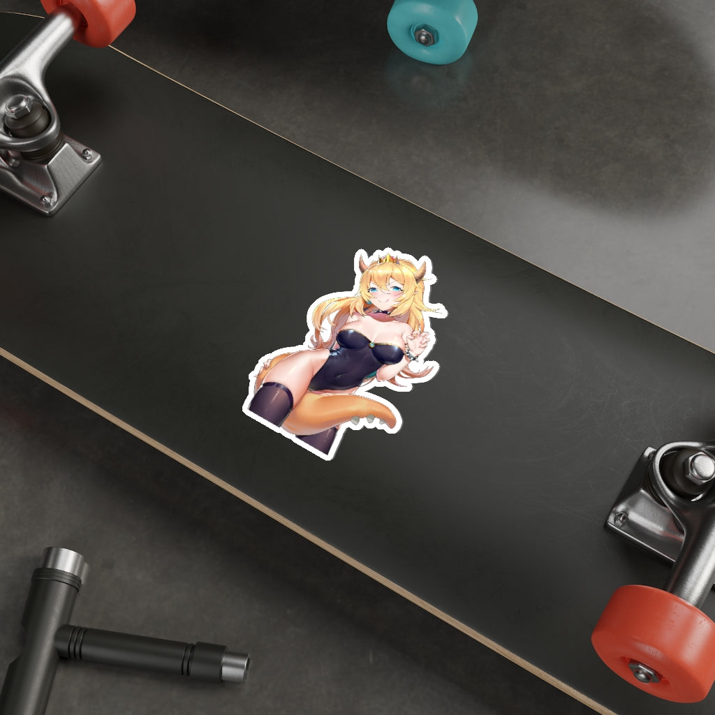 Cute Sexy Bowsette Waterproof Sticker - Ecchi Vinyl Decal