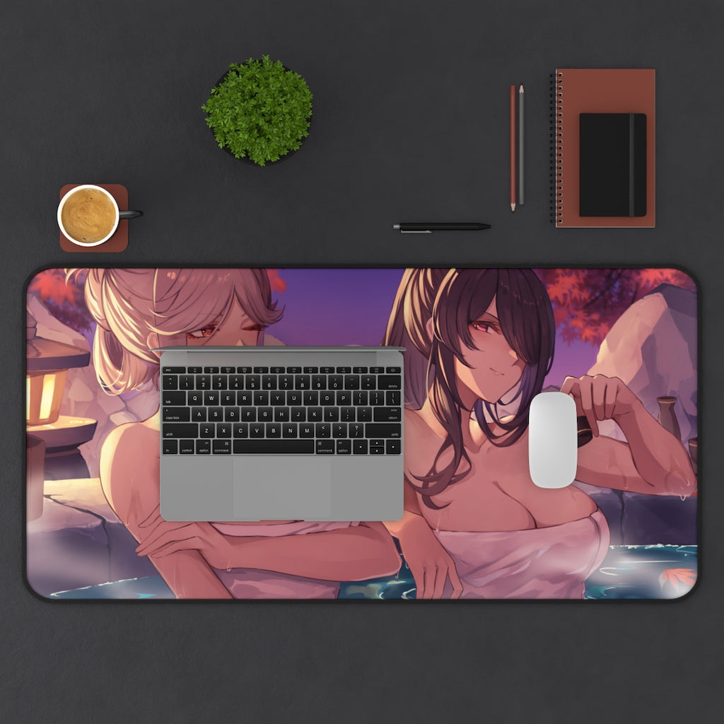 Genshin Impact Mousepad - Onsen Beidou And Ningguang Large Desk Mat - Mouse Pad - Ecchi MTG Playmat