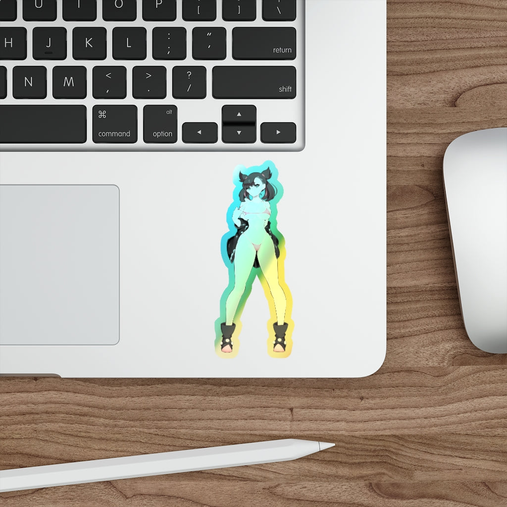 Holographic Pokemon Sticker - Sexy Bikini Marnie - Ecchi Holographic Car Decal