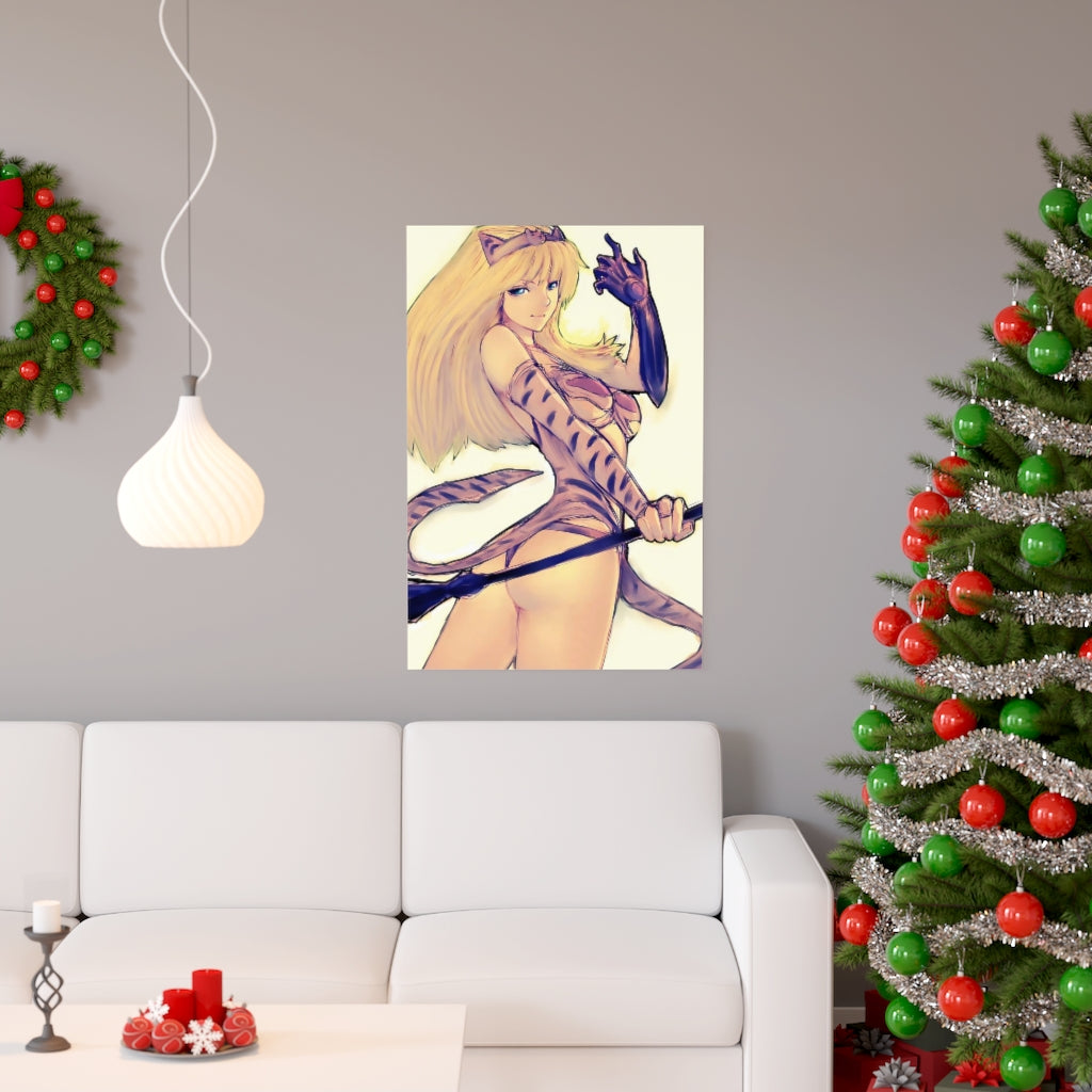 Affiche Elina et Elina Queen S Blade - Affiche verticale mate de qualité supérieure - Art mural pour adulte