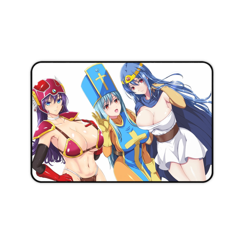 Dragon Quest Sexy Mousepad - Hot Priest, Sage And Soldier Gaming Desk Mat - Ecchi RPG Playmat