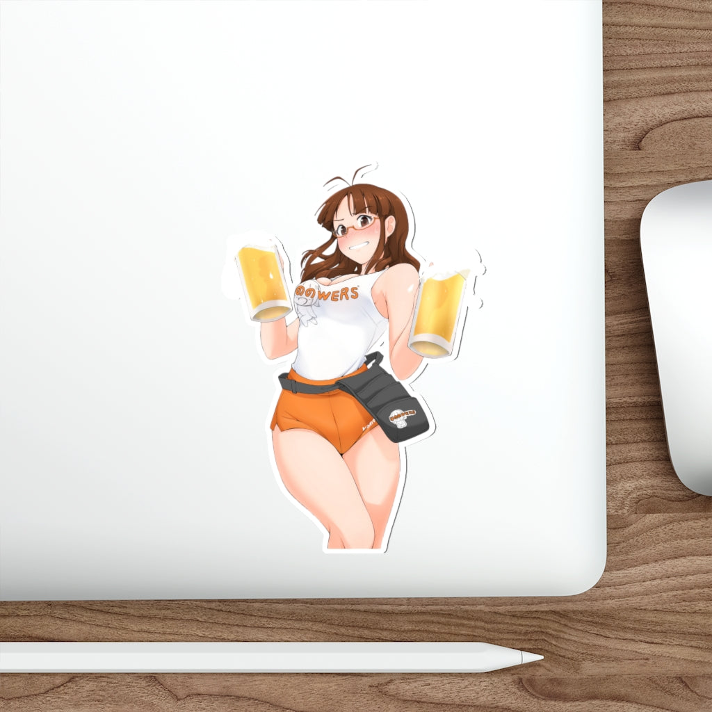 Akizuki Ritsuko iDOLM@STER Hooters Sticker - Ecchi Waterproof Decal