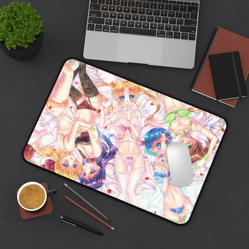 Sailor Moon Ecchi Mousepad - Female Cast Lingerie Desk Mat - Large Mouse Pad - MTG Playmat