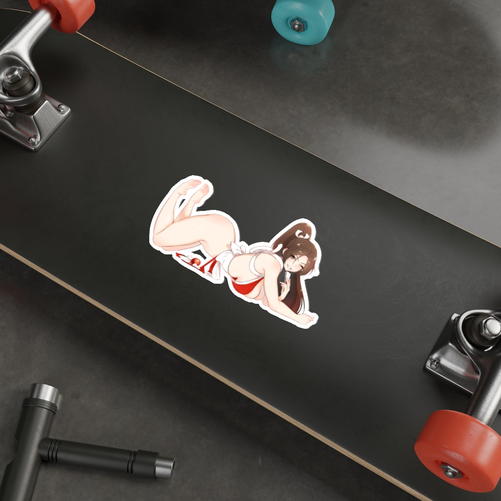 Mai Sexy Vinyl Waterproof Sticker - Large Ecchi KoF Decal