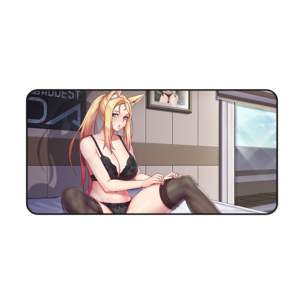 Lingerie Ahri Sexy Mousepad - League of Legends Ecchi Desk Mat - LoL Gaming Playmat