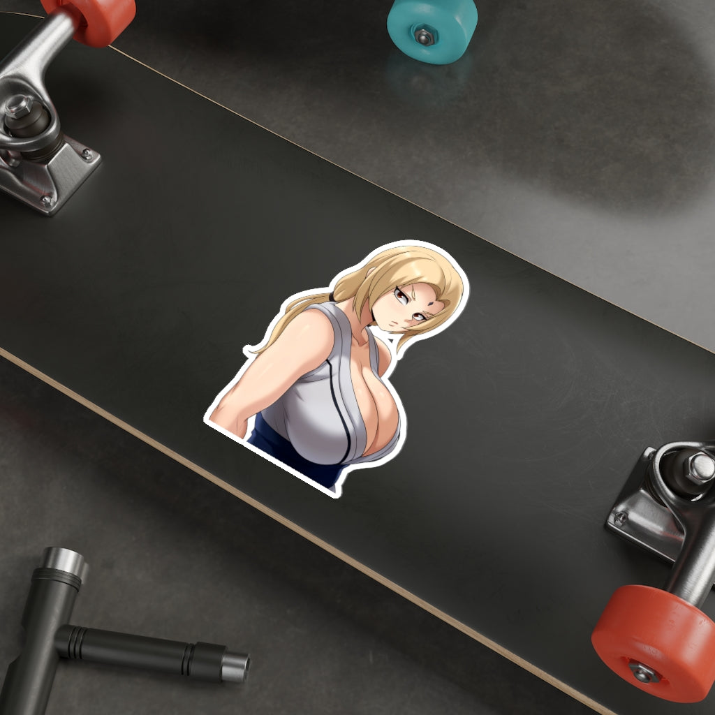 Busty Tsunade Naruto Peeker Waterproof Sticker - Ecchi Vinyl Decal