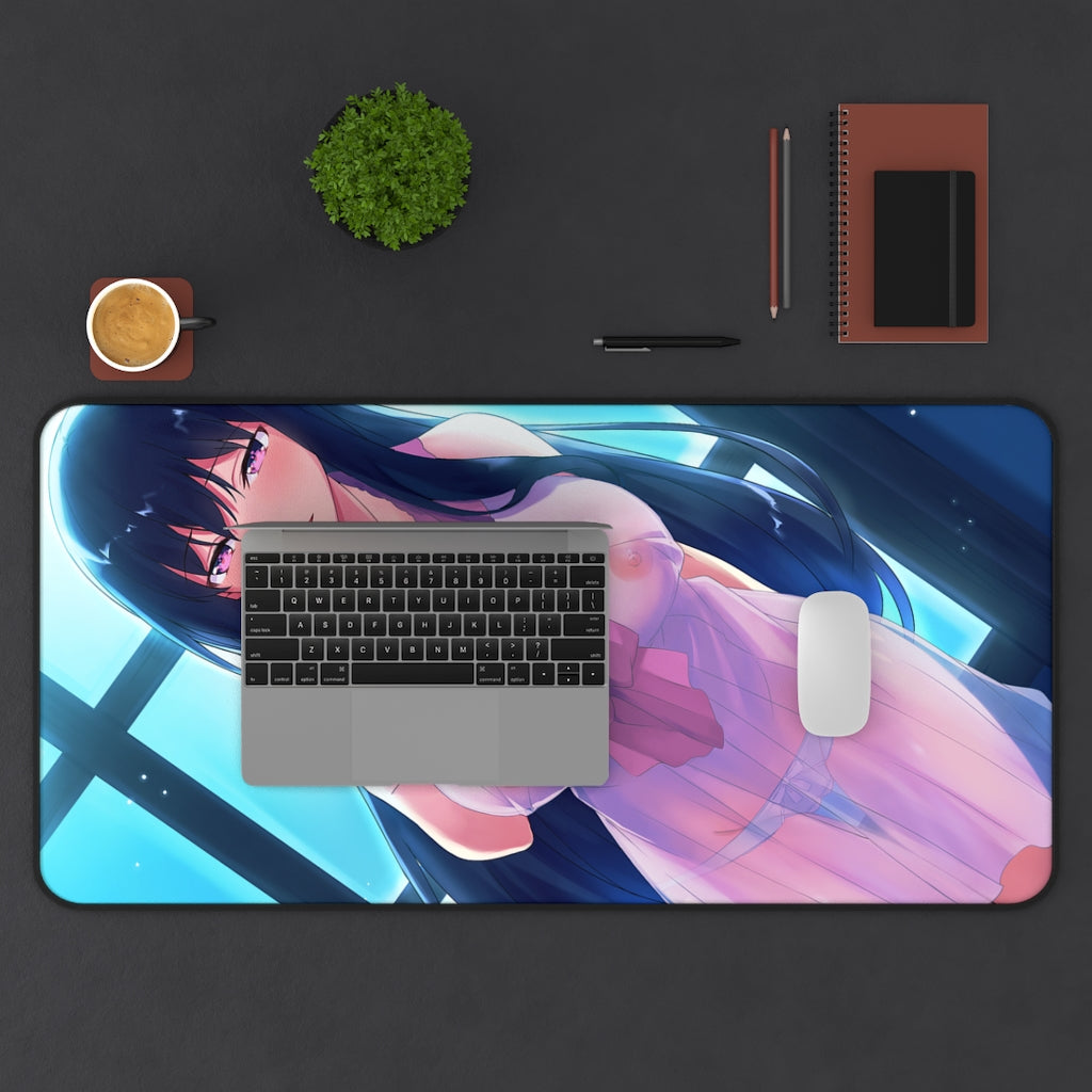 Under One Wing Sexy Mousepad - Jinno Nahoko Anime Desk Mat - Ecchi Gaming Playmat