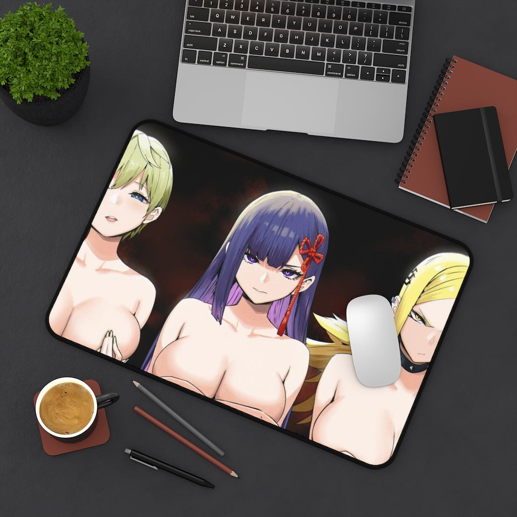 Demon Slave Big Tits Waifus Desk Mat - Non Slip Mousepad