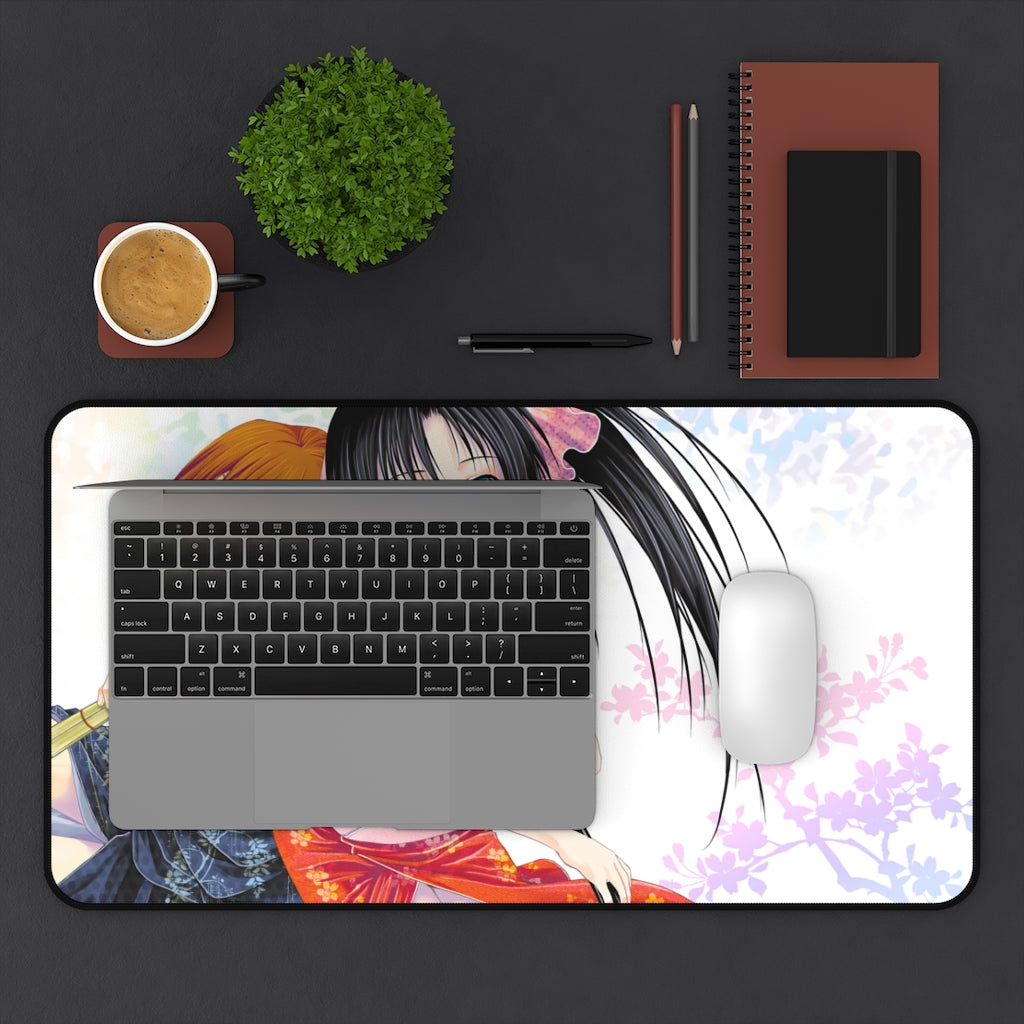 Rurouni Kenshin and Sexy Kamiya Kaoru Desk Mat - Anime Mousepad - Non Slip Playmat