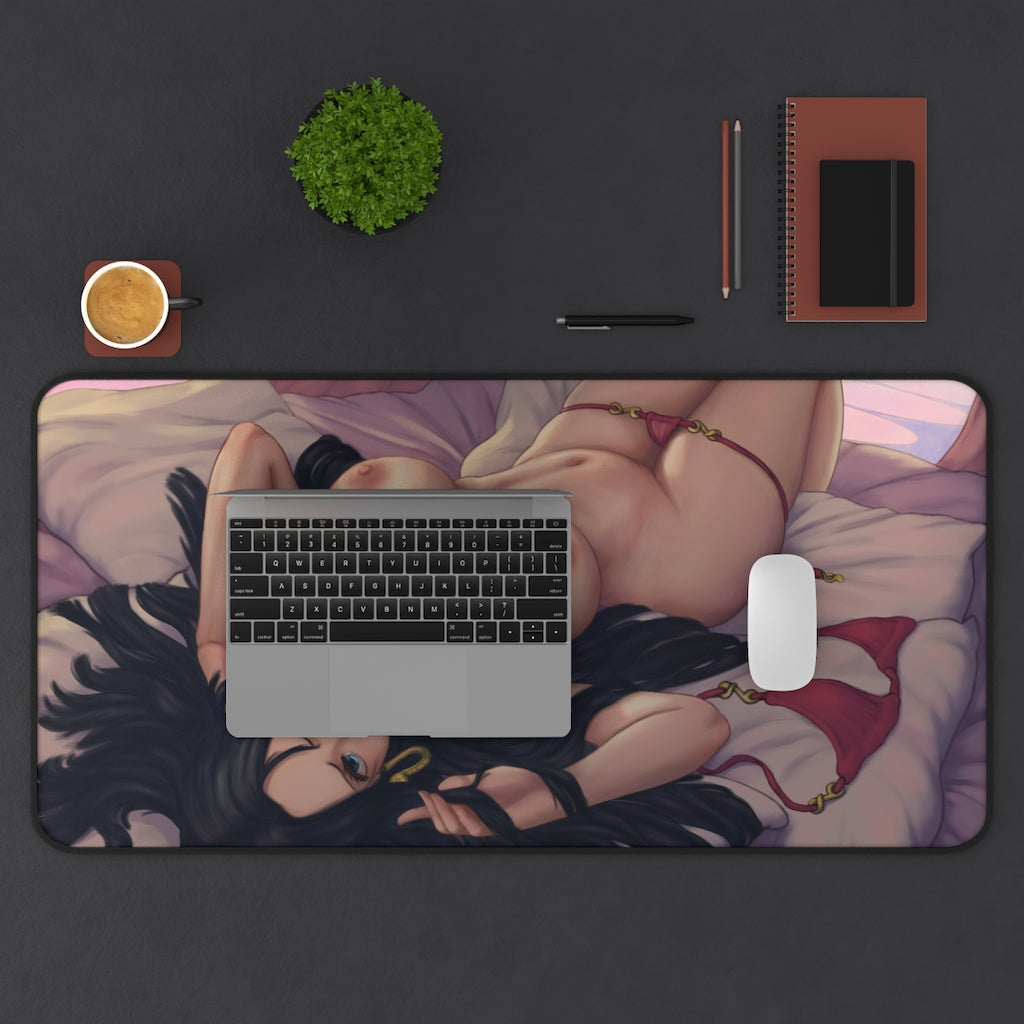 Nude Boobs Boa Hancock One Piece Desk Mat - Lewd Mousepad - Anime Girl Playmat