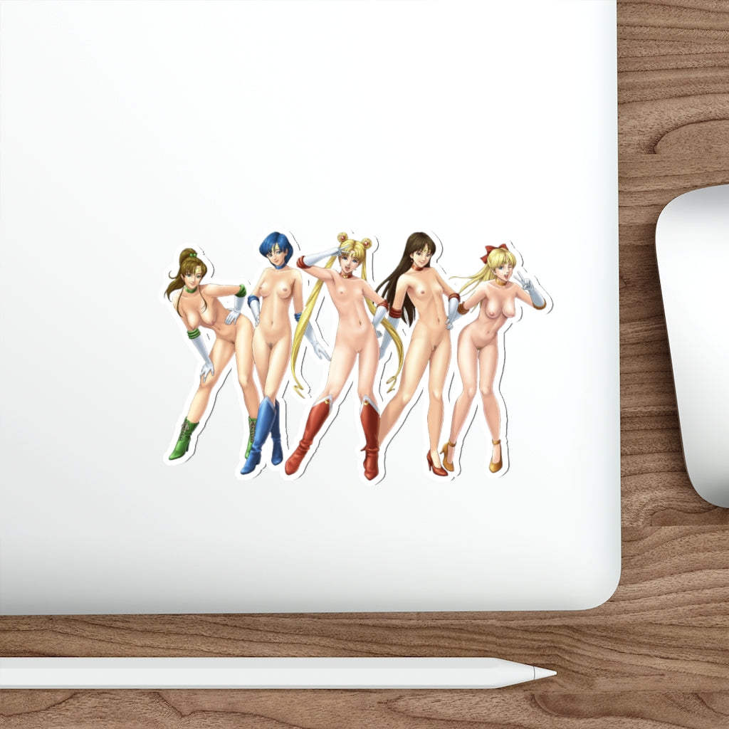 Naked Sailor Moon Cast Waterproof Sticker - Ecchi Vinyl Anime Car Decal