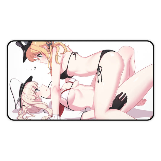 Kantai Collection Sexy Mousepad - Bikini Graf Zeppelin And Prinz Engen Ecchi Desk Mat - Kancolle Gaming Playmat