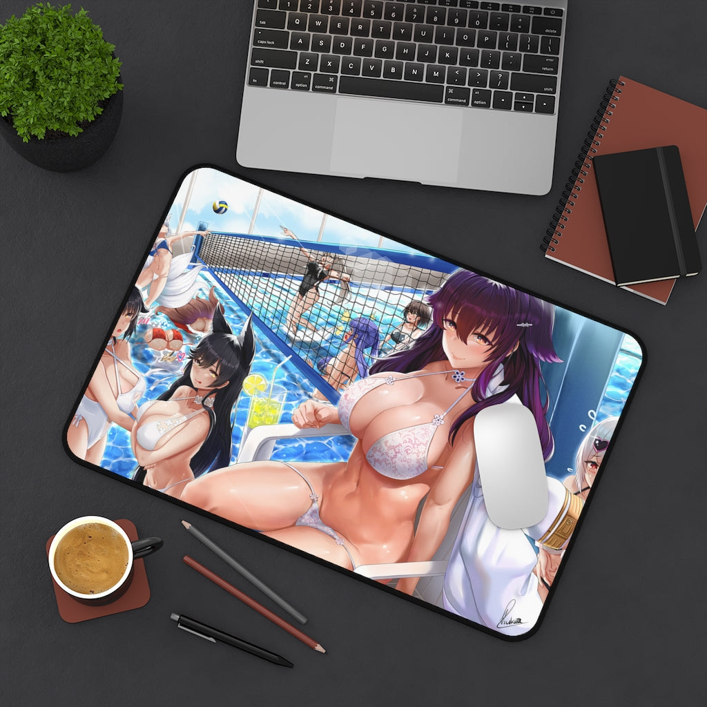 Large Anime Ecchi Desk Mat | Waterpolo Azur Lane Waifus | Big Gaming Mousepad - MTG Playmat