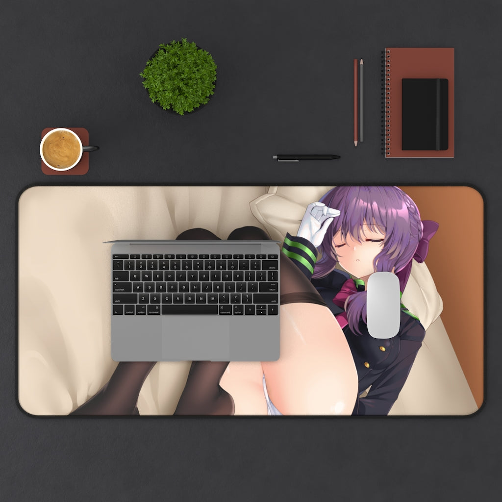 Seraph of The End Sexy Mousepad - Cute Butt Hiragi Shinoa Desk Mat - Ecchi Manga Playmat