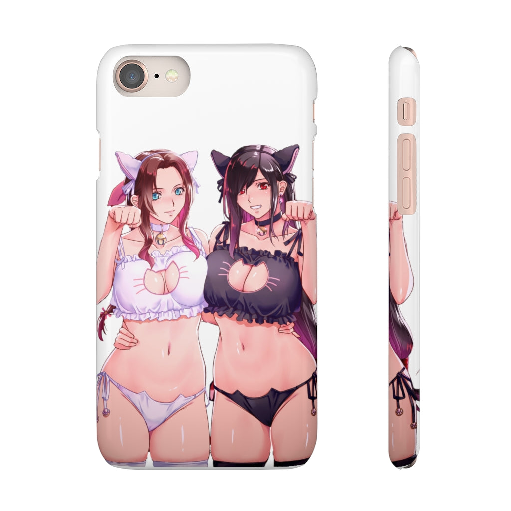 Tifa and Aerith Anime Phone Case - Final Fantasy Kawaii Aesthetic Snap Case