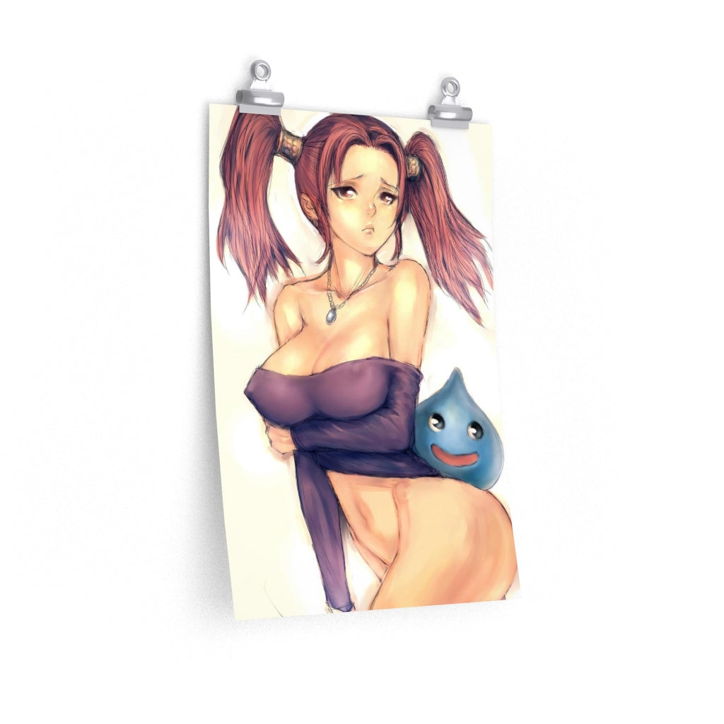 Slime and Jessica Albert Dragon Quest Poster - Lewd Premium Matte Vertical Poster - Adult Wall Art