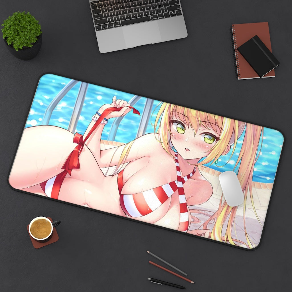 Fate Grand Order Sexy Mousepad - Saber Bikini Anime Desk Mat - Ecchi Playmat