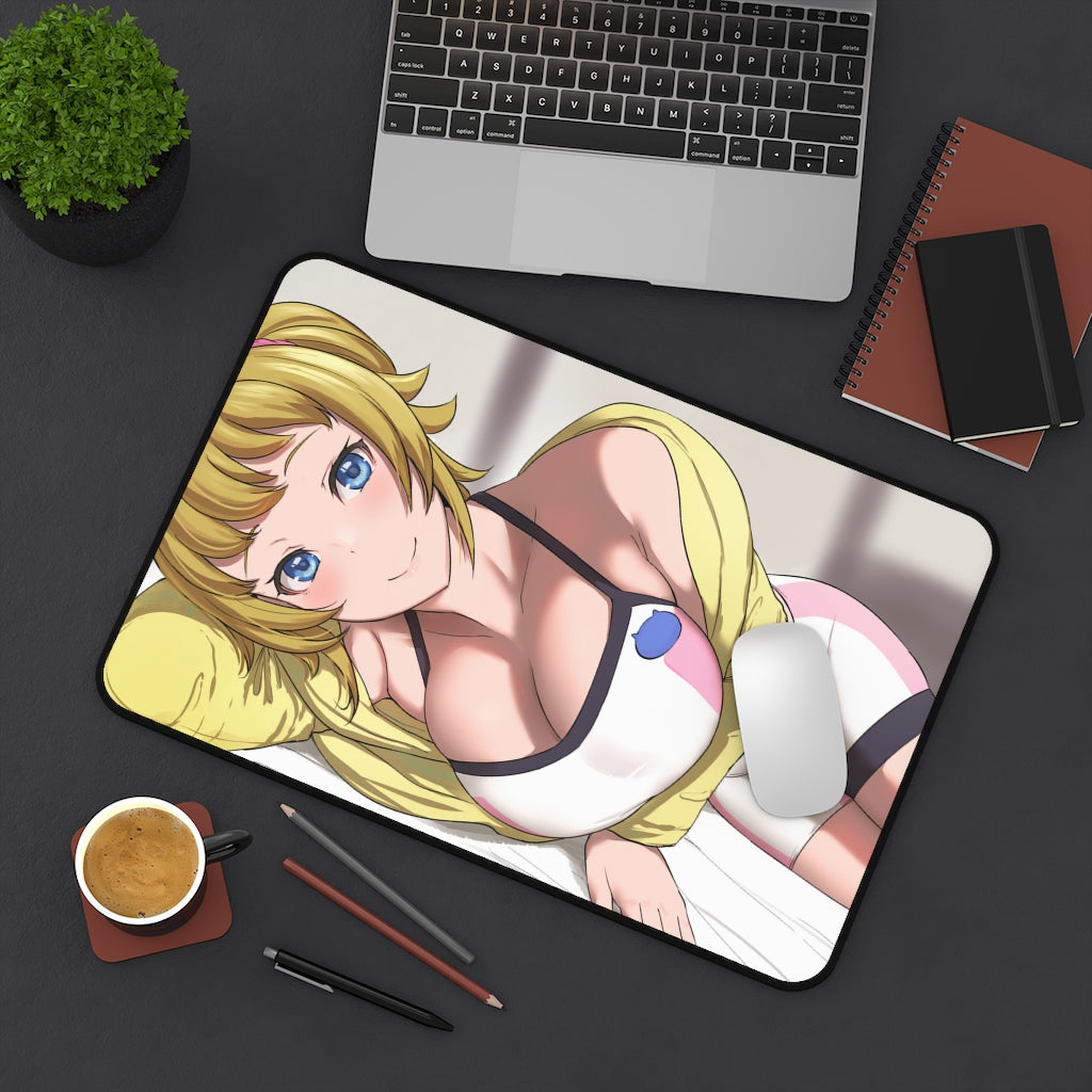 Sexy Hoshino Fumina Gundam Desk Mat - Non Slip Anime Mousepad