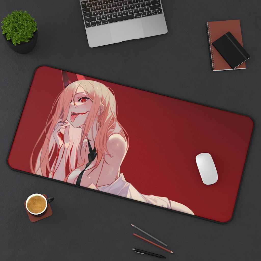 Chainsaw Man Ecchi Mousepad - Sexy Power Large Desk Mat - Mtg Playmat