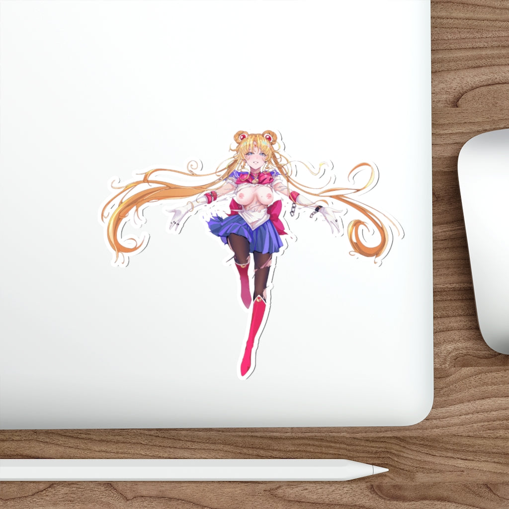 Sailor Moon Waterproof Sticker - Ecchi Anime Usagi Tsukino Destroyed Costume Vinyl Car Decal