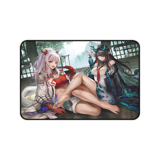 Arknights Ecchi Mousepad - Dust And Nian Large Desk Mat