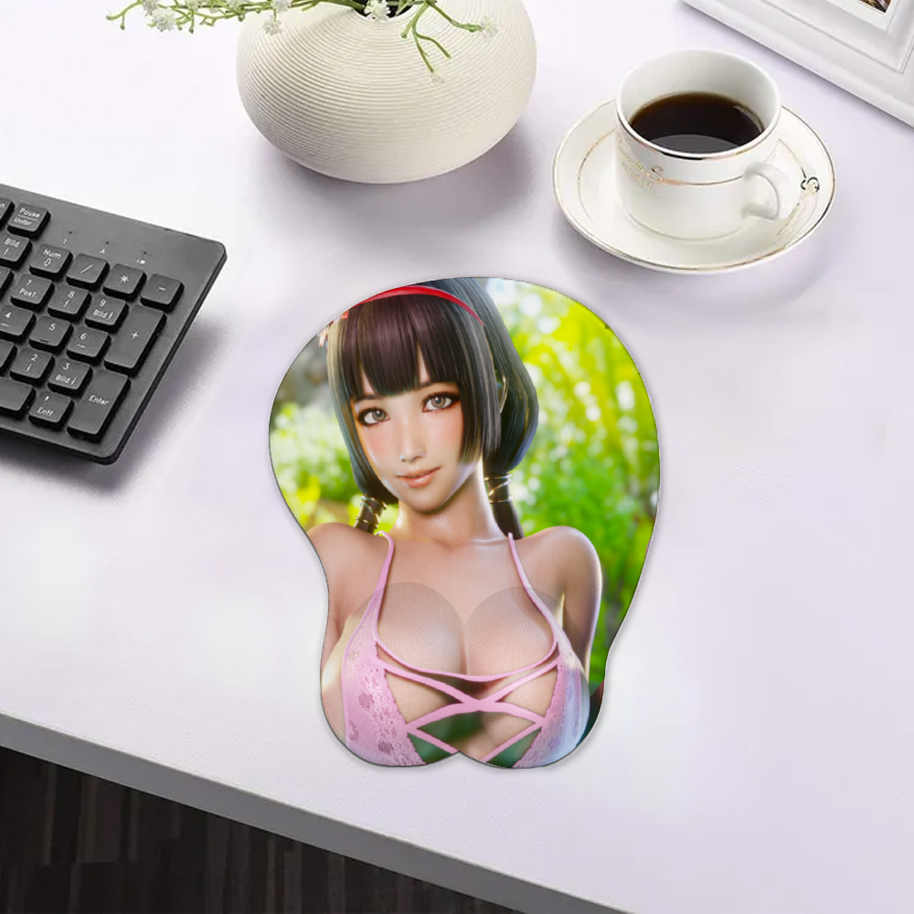 Anime 3D Boobs mousepad with Wrist Rest | Sexy Oppai Mouse pad for PC | Oppai mousepad with wrist support