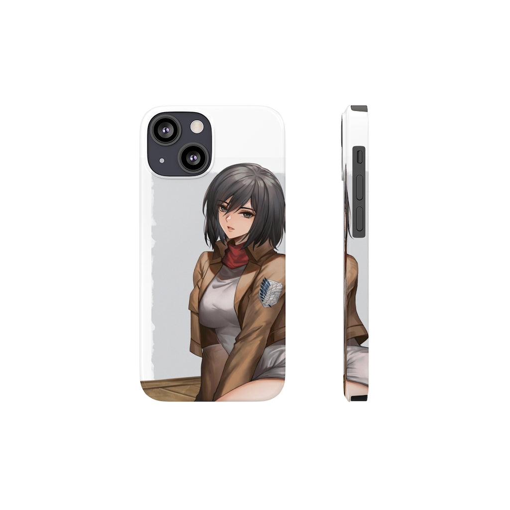 iPhone 13 Case - iPhone 12 Case - AOT Phone Case - Mikasa Anime Phone Case