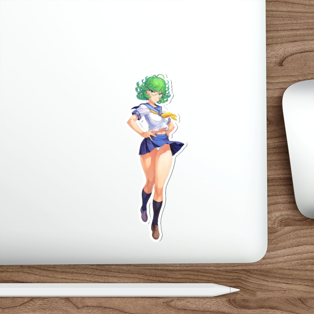 One Punch Man Tatsumaki School Girl Waterproof Sticker - Ecchi Vinyl Decal