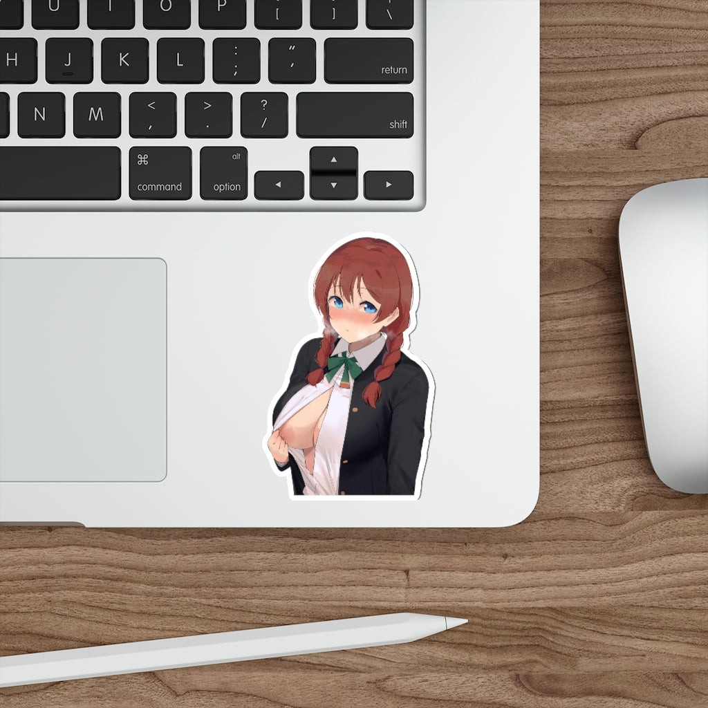 Emma Verde Love Live Flashing Boob Waterproof Sticker - Ecchi Vinyl Decal