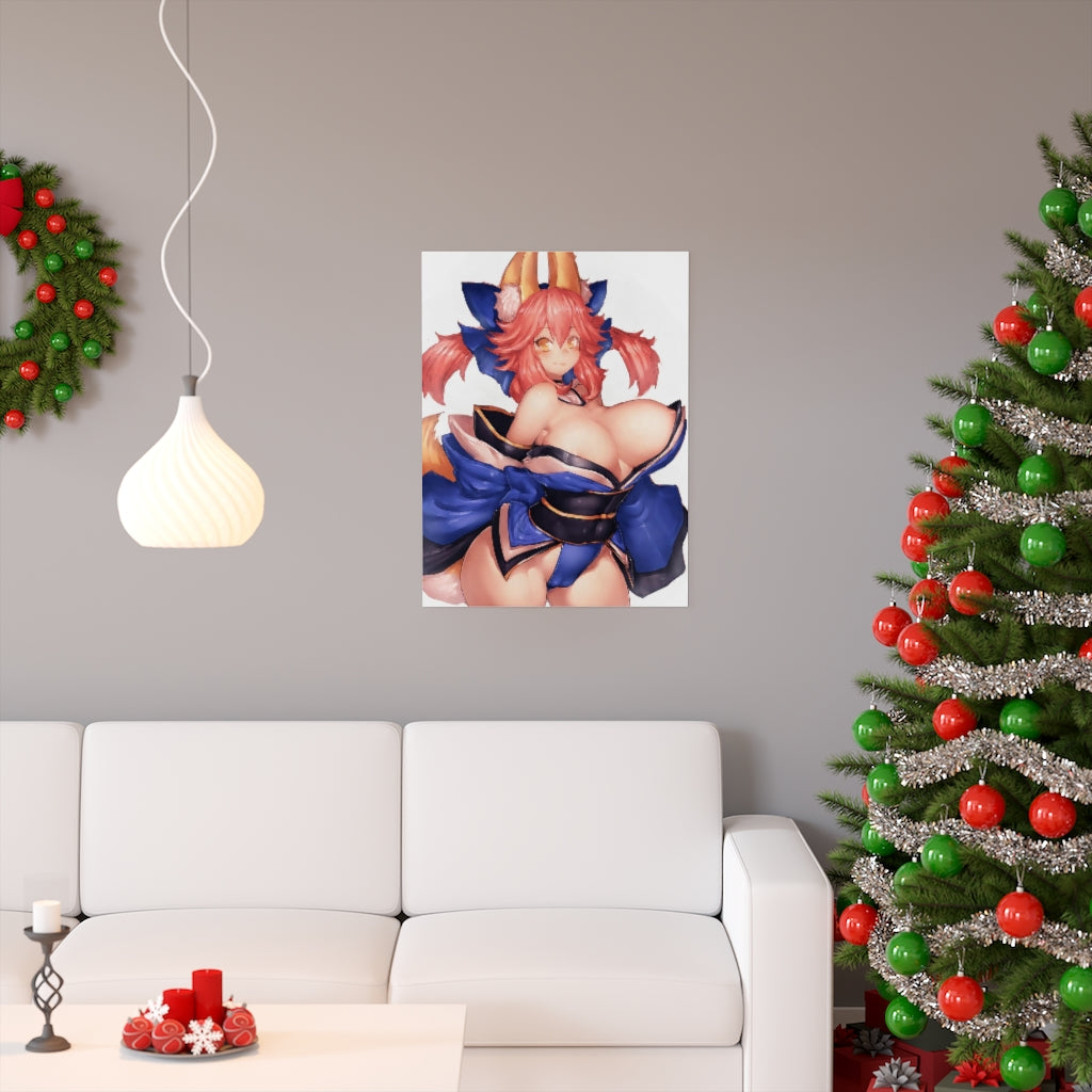 Tamamo No Mae Fate Grand Order Poster - Lewd Premium Matte Vertical Poster - Adult Wall Art