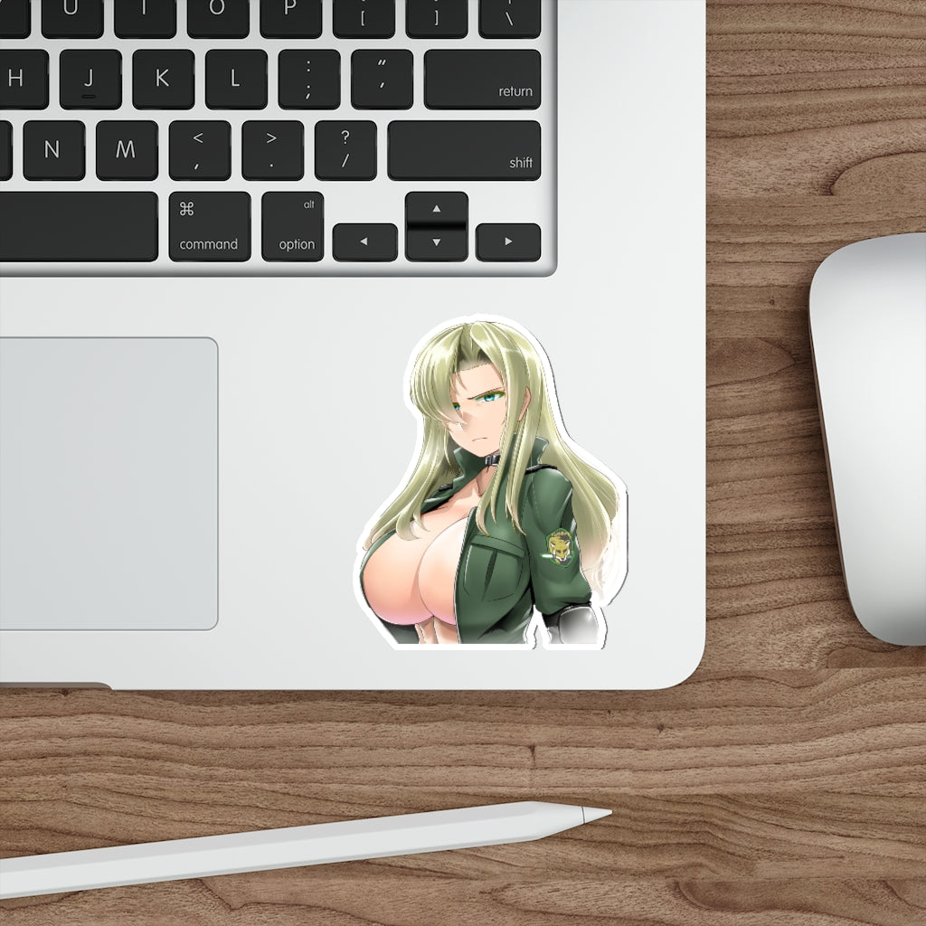 Autocollant imperméable Metal Gear Solid Big Boobs Sniper Wolf - Autocollant en vinyle Ecchi