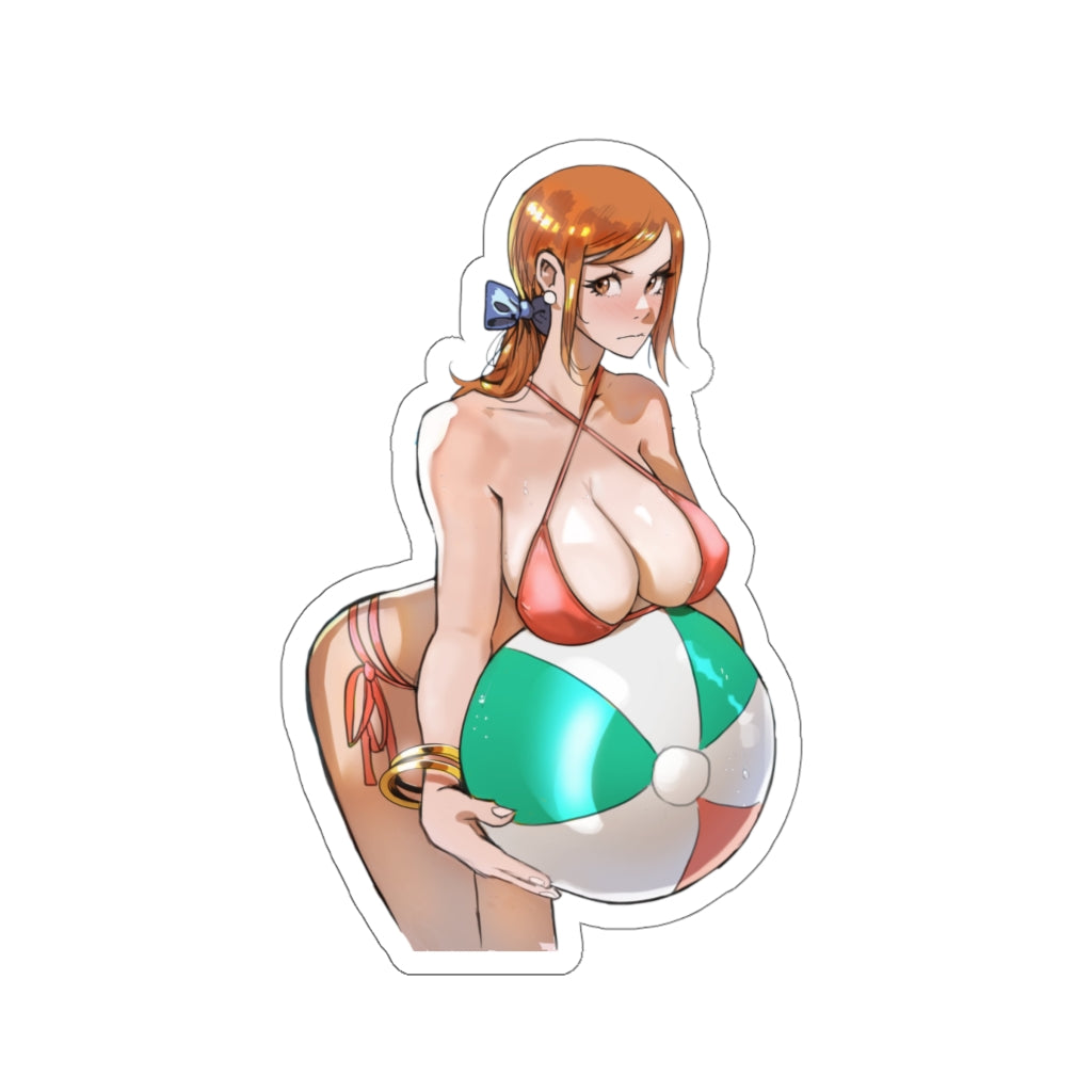 One Piece Anime Waterproof Sticker - Nami Beach Ball Vinyl Car Decal