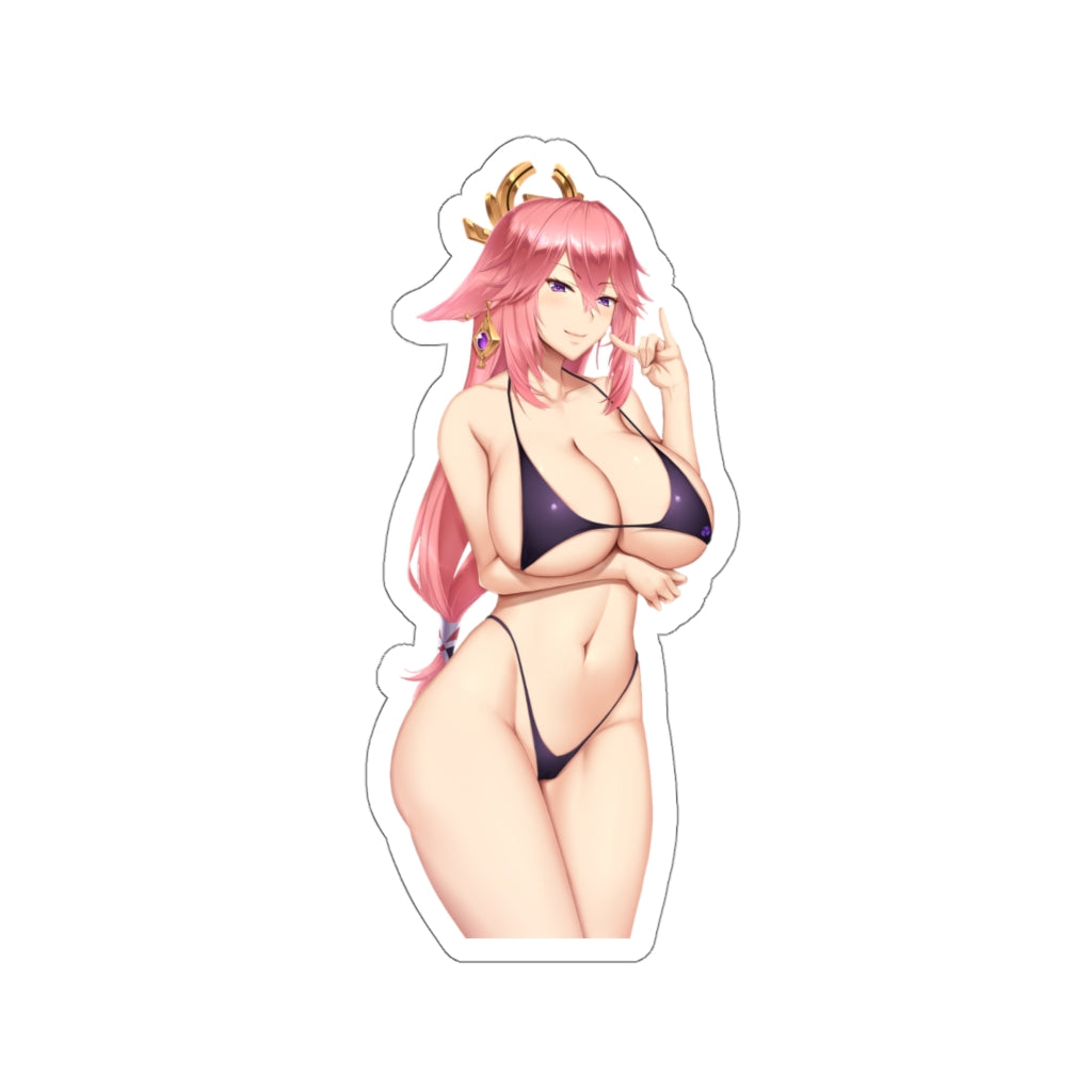 Sexy Bikini Yae Miko Genshin Impact Ecchi Vinyl Decal Waterproof Sticker - Ecchi Vinyl Decal