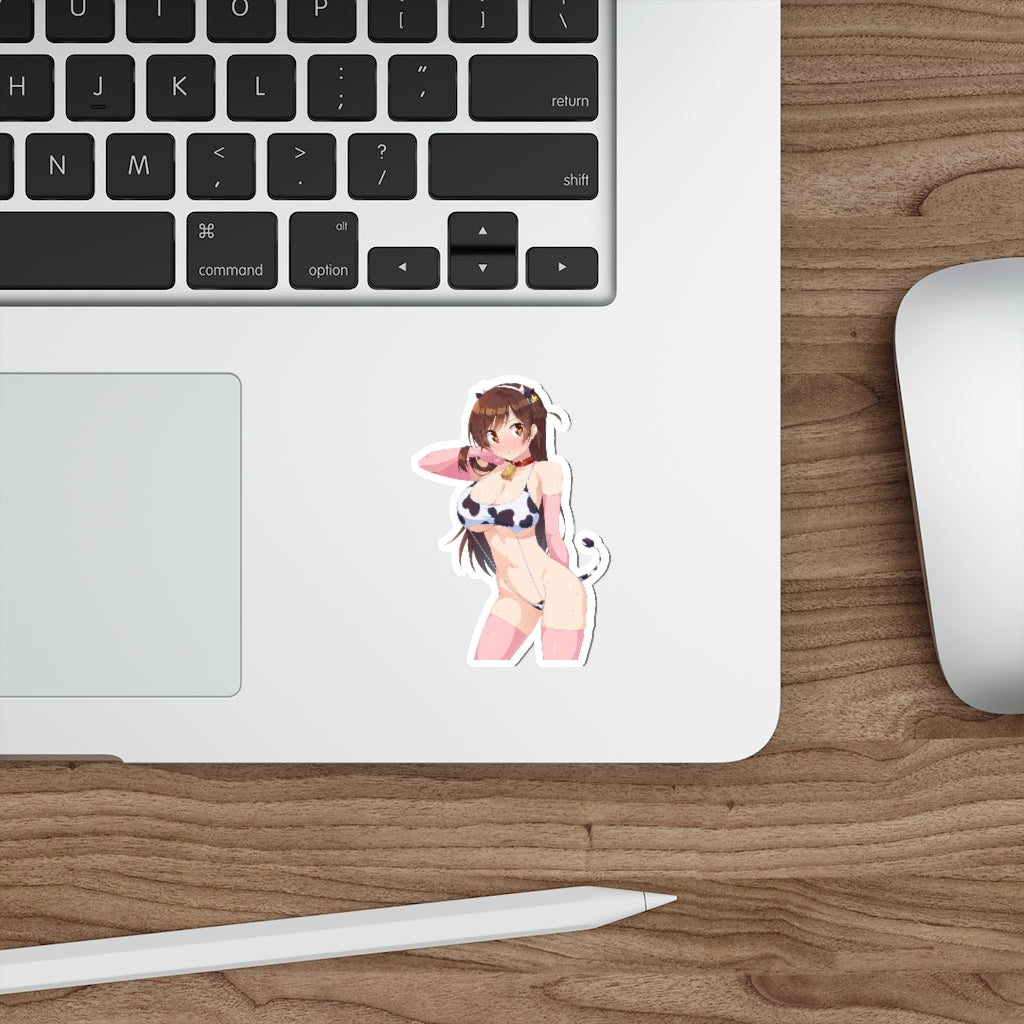 Rent a Girlfriend Sexy Cow Girl Bikini Chizuru Mizuhara Waterproof Sticker - Ecchi Vinyl Decal