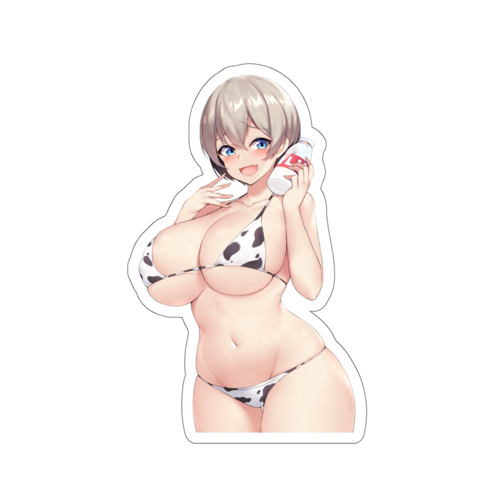 Busty Uzaki Chan Milk Waterproof Sticker - Ecchi Vinyl Decal