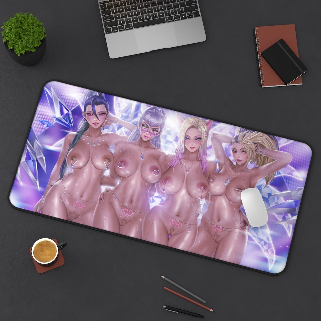 Nude Hentai Waifus League of Legends Desk Mat - Lewd Mousepad - Sexy Anime Girl Playmat