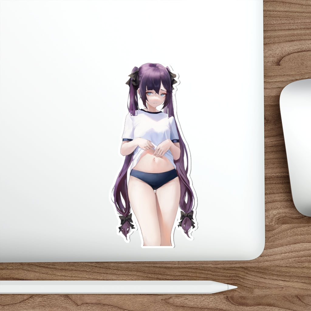 Sexy Gym Uniform Mona Genshin Impact Waterproof Sticker - Ecchi Vinyl Decal