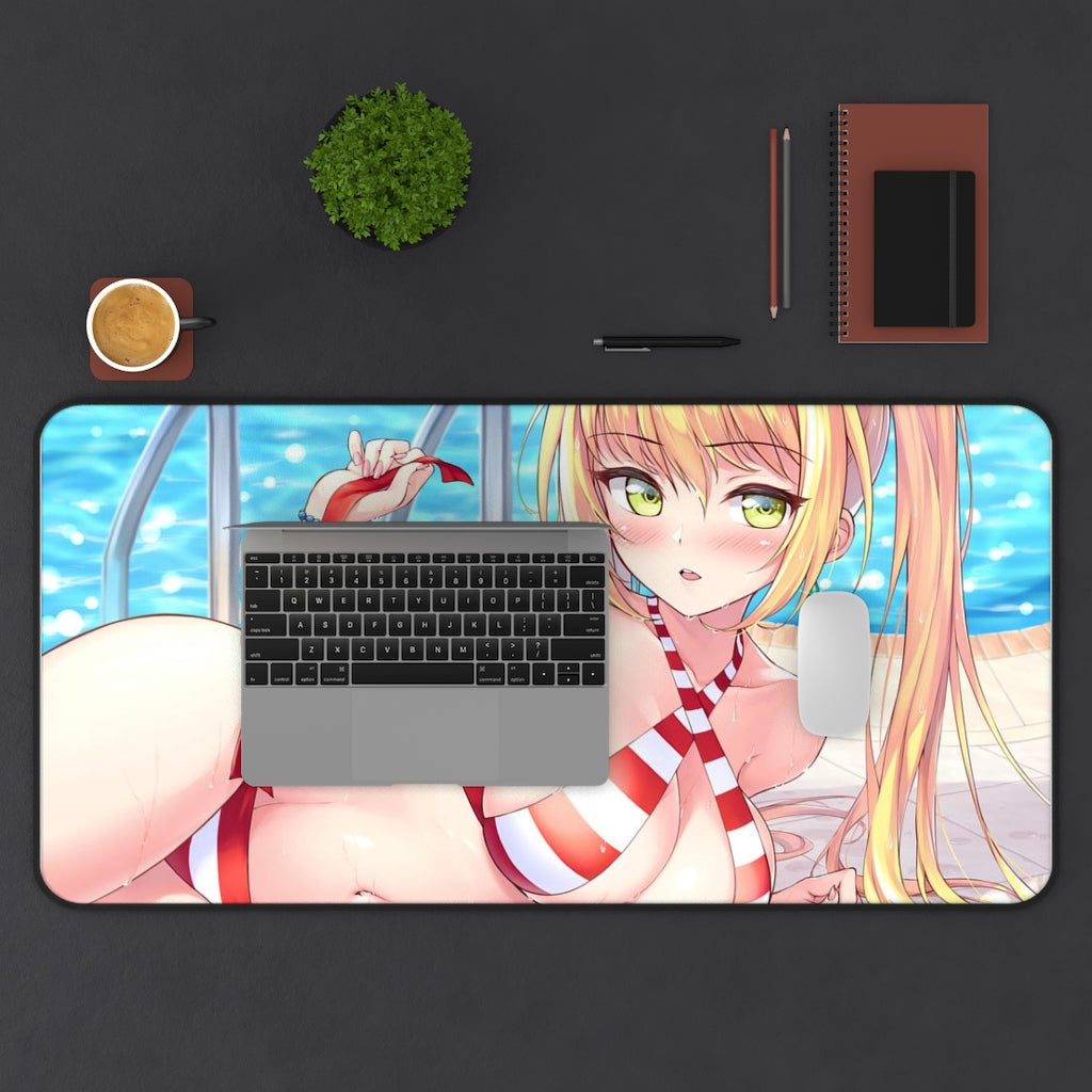 Fate Grand Order Sexy Mousepad - Saber Bikini Anime Desk Mat - Ecchi Playmat