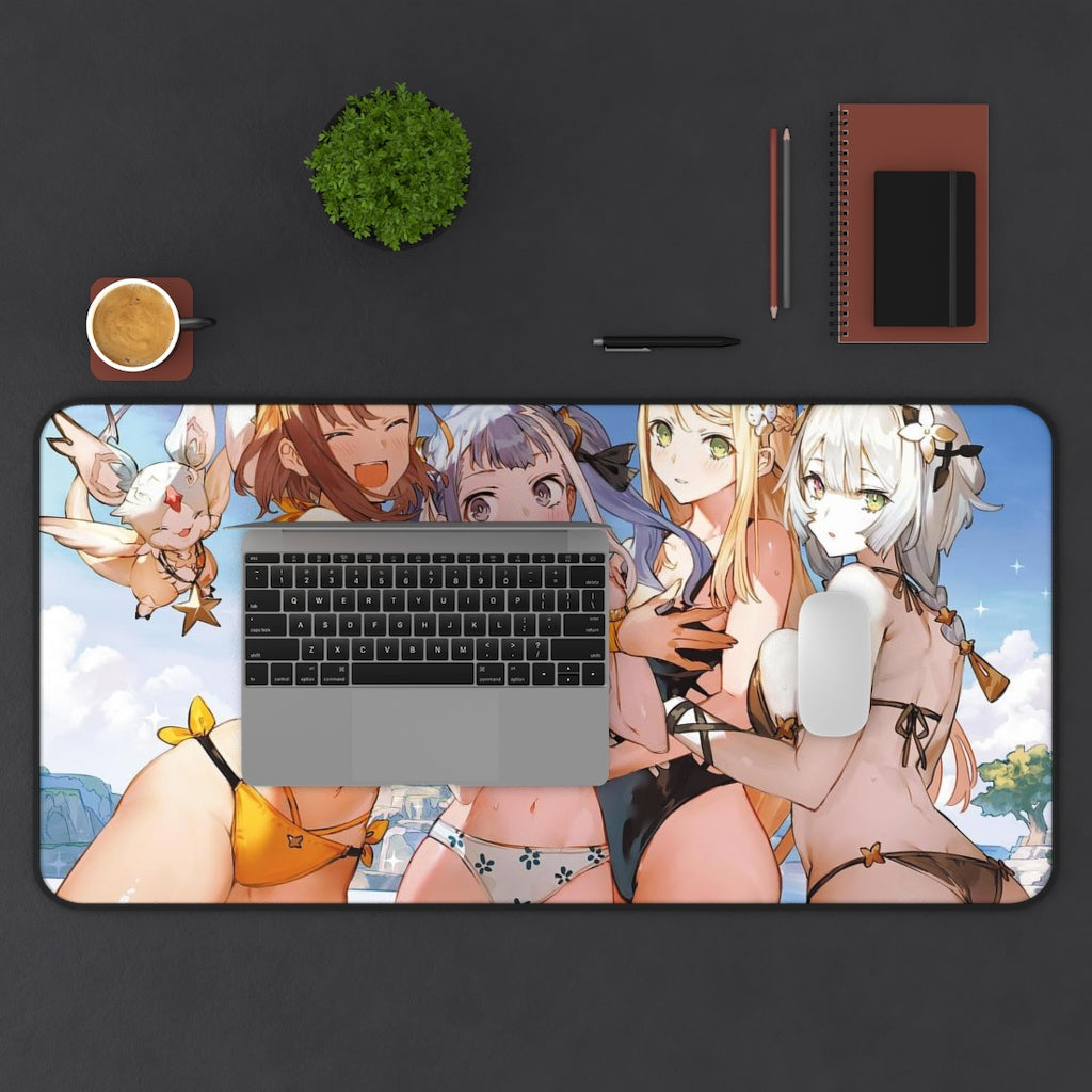 Atelier Ryza Sexy Mousepad - Bikini Waifus Desk Mat - Ecchi Gaming Playmat